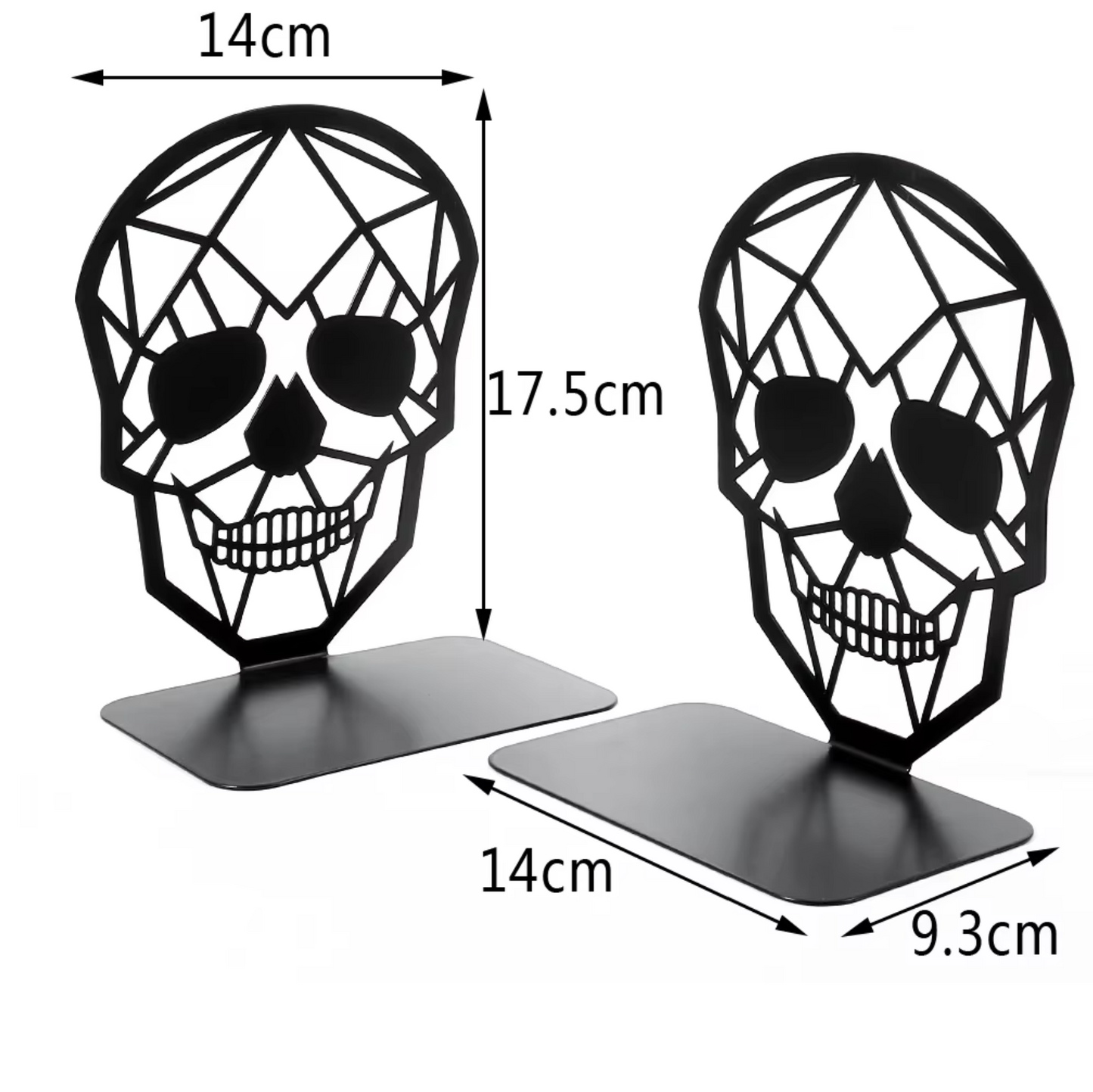 Skull Bookends Decoration Book Holder